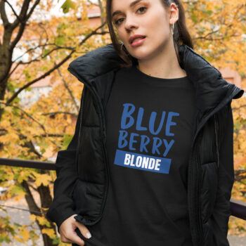 Blue Berry Blonde Long Sleeve Tee Shirt