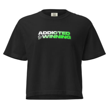 Women’s Addicted To Winning Heavyweight Mid Length Tee Shirt